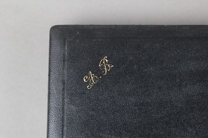 Wooden fish service box from the end of the...