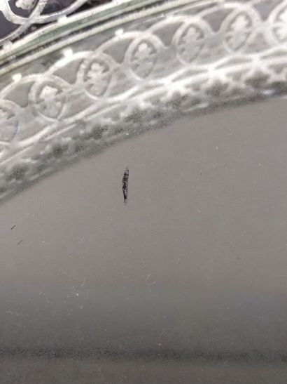 Huge silver centerpiece of oval shape and...
