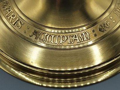 Chalice in vermeil, plain model, decorated...