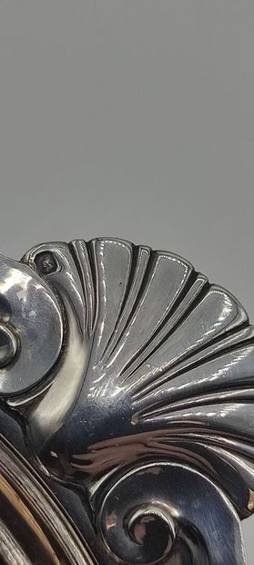 Trio of silver coasters or display stands...