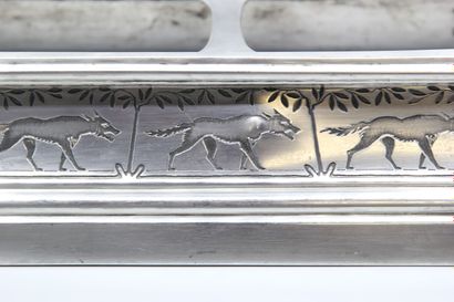 Silver planter or centerpiece.
Decorated...