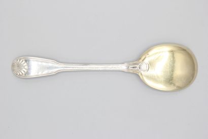 Service à glace en argent de modèle filets...
