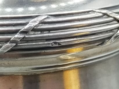 Chocolate pot in silver.
Decorated with crossed...