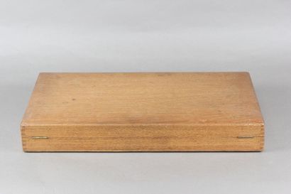 Wooden household set (probably in walnut)...