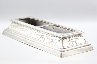 Silver planter or centerpiece.
Decorated...