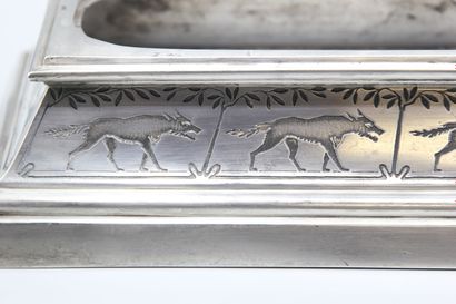 Silver planter or centerpiece.
Decorated...