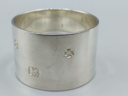 Service composed of its six silver napkin...