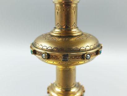 Ciborium in silver entirely vermeiled (gold...