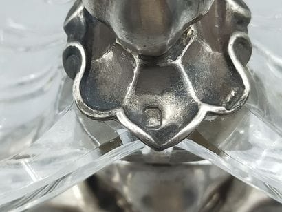 DEBAIN.
Double silver and crystal salad bowl.
Crystal...