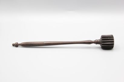 Wooden pusher for chocolate maker.
Rosewood...