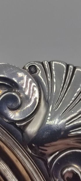 Trio of silver coasters or display stands...