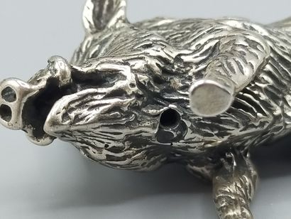 Silver boar.
Title mark .800. Goldsmith's...