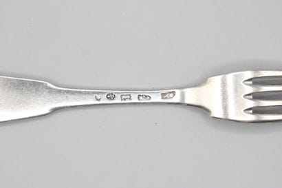NARBONNE 1782 
Fourchette de table en argent...