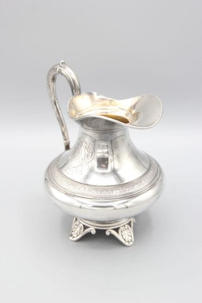 Pitcher or creamer in silver.
Incised decoration...