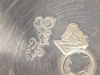 PARIS 1763
Rare verseuse en argent de forme...