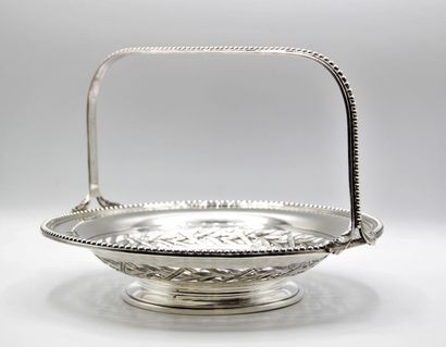 Silver display in the form of a basket with...