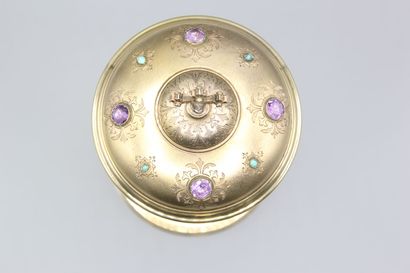 Ciborium in silver entirely vermeiled (gold...