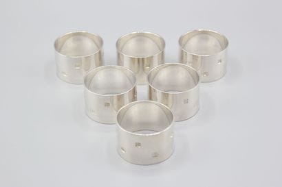 Service composed of its six silver napkin...