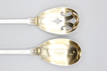 Service à salade en argent de modèle filets...