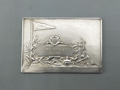 Silver plate of the committee of the festivals...