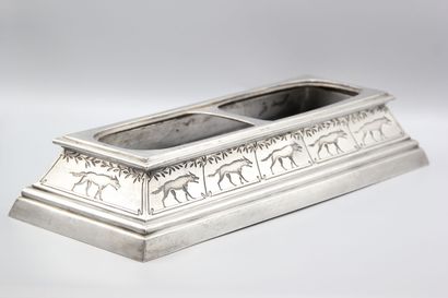 Silver planter or centerpiece.
Decorated...