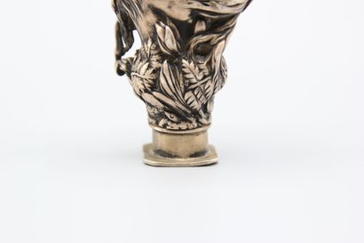 Nice seal in cast silver decorated with two...
