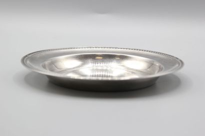Bottle coaster in silver.
Border decorated...