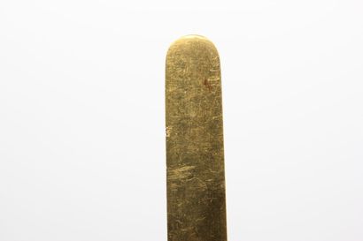 Set of 12 dessert knives.
Blades in gilded...