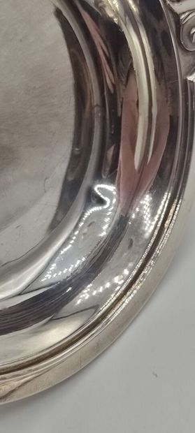 Trio of silver coasters or display stands...