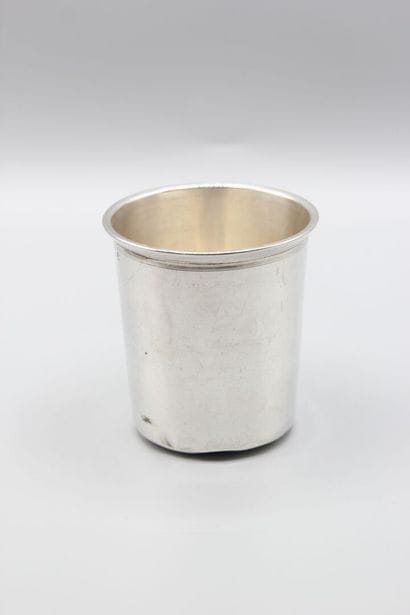 Straight silver tumbler.
Figured 
