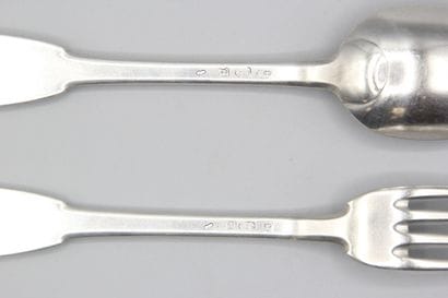 TOURS 1779
Couvert tourangeau en argent du...