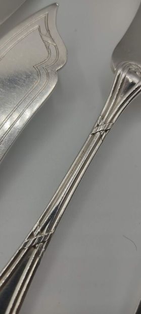 Silver fish service in the Louis XVI style...