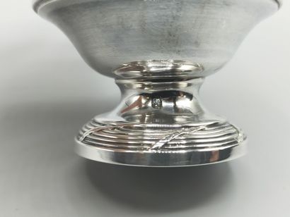 Silver vase in the Louis XVI style decorated...