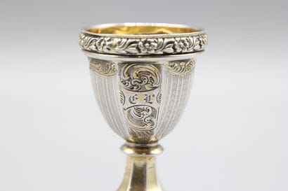 PARIS 1838-47
Coquetier en argent et vermeil...