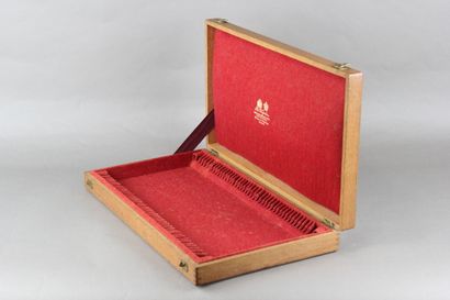 Wooden household set (probably in walnut)...
