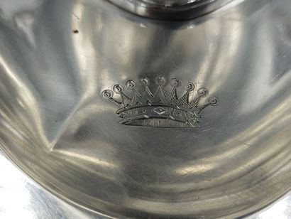 Sauceboat and its adherent tray, silver set...