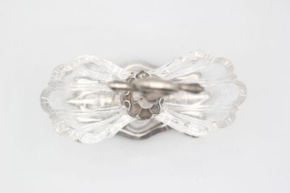 DEBAIN.
Double silver and crystal salad bowl.
Crystal...
