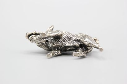 Silver boar.
Title mark .800. Goldsmith's...