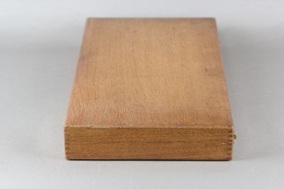 Wooden household set (probably in walnut)...