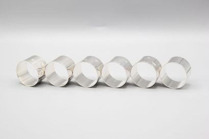 Service composed of its six silver napkin...