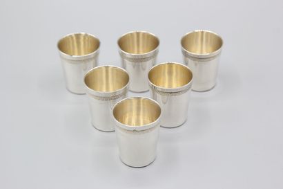 Service à liqueur en argent composé de ses...