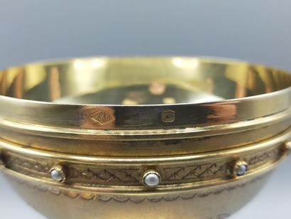Ciborium in silver entirely vermeiled (gold...