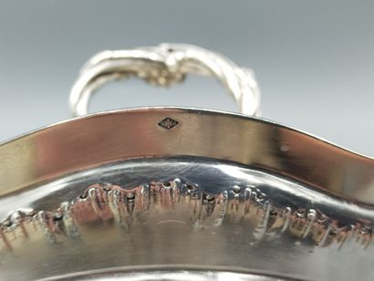 Sauceboat and its adherent tray, silver set...