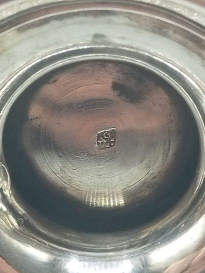 Silver vase in the Louis XVI style decorated...