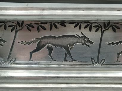 Silver planter or centerpiece.
Decorated...