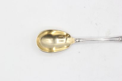 Cuillère à oeuf en argent et cuilleron en...