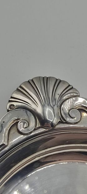 Trio of silver coasters or display stands...