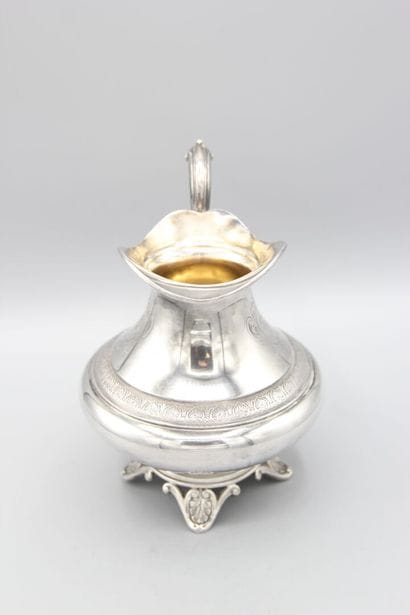 Pitcher or creamer in silver.
Incised decoration...