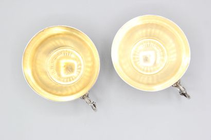 Victor BOIVIN
Paire de tasses en argent et...