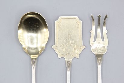 Service à hors d'oeuvres / foie gras en argent...